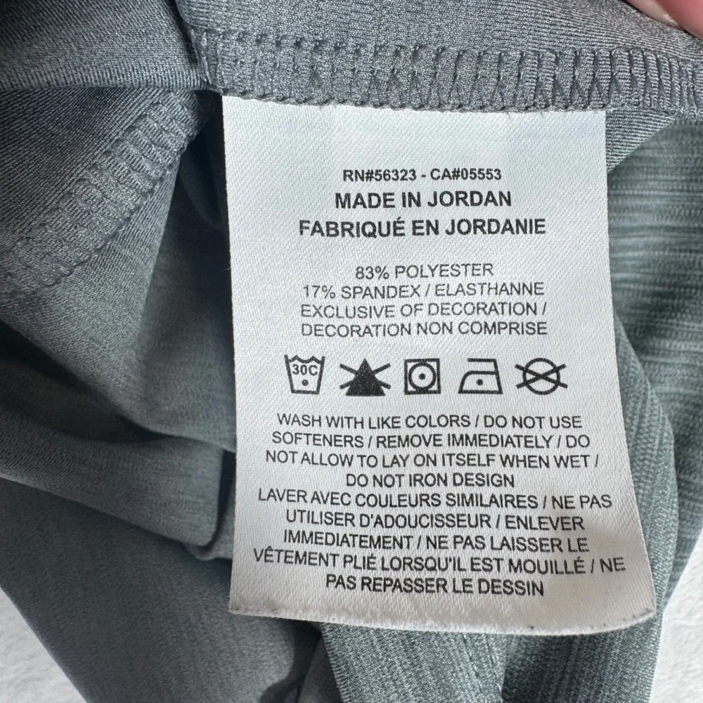 Nike Pro Dri-FIT Womens Tank Top Grey Heather Crop Racerback DD6426-084 Large - Picture 5 of 8